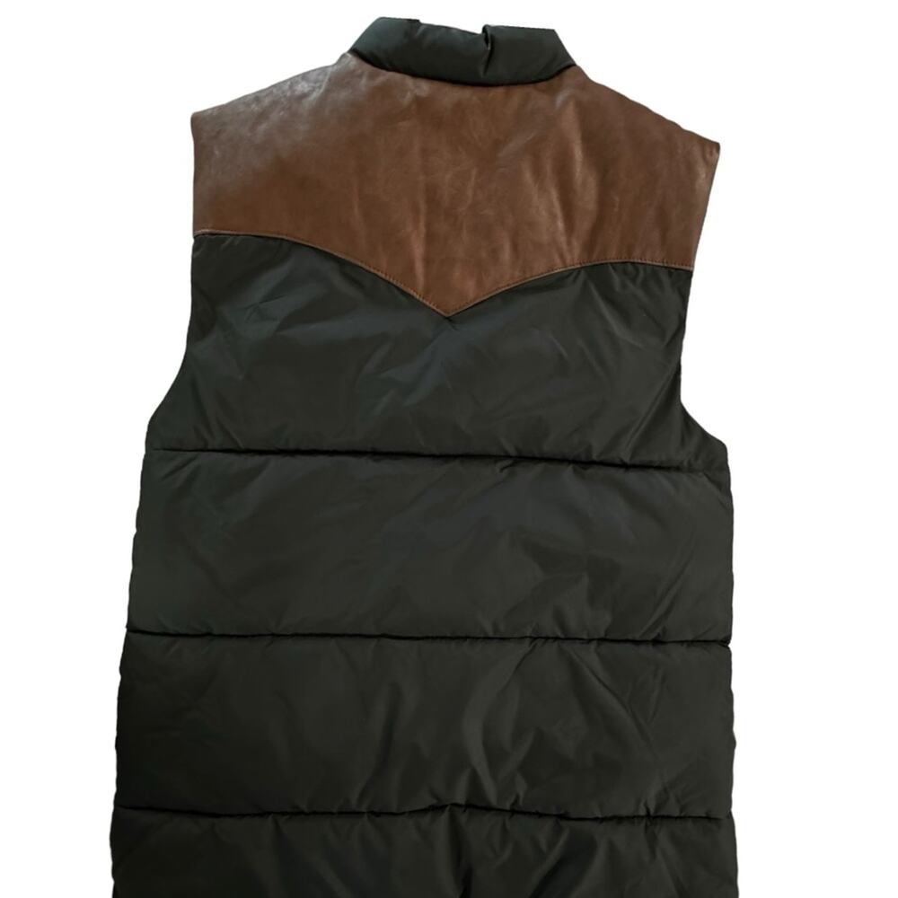 Brown Leather Black Vest Yoke Black Night XXL 14-16. ALSO Fits Adults Gap - Picture 6 of 16